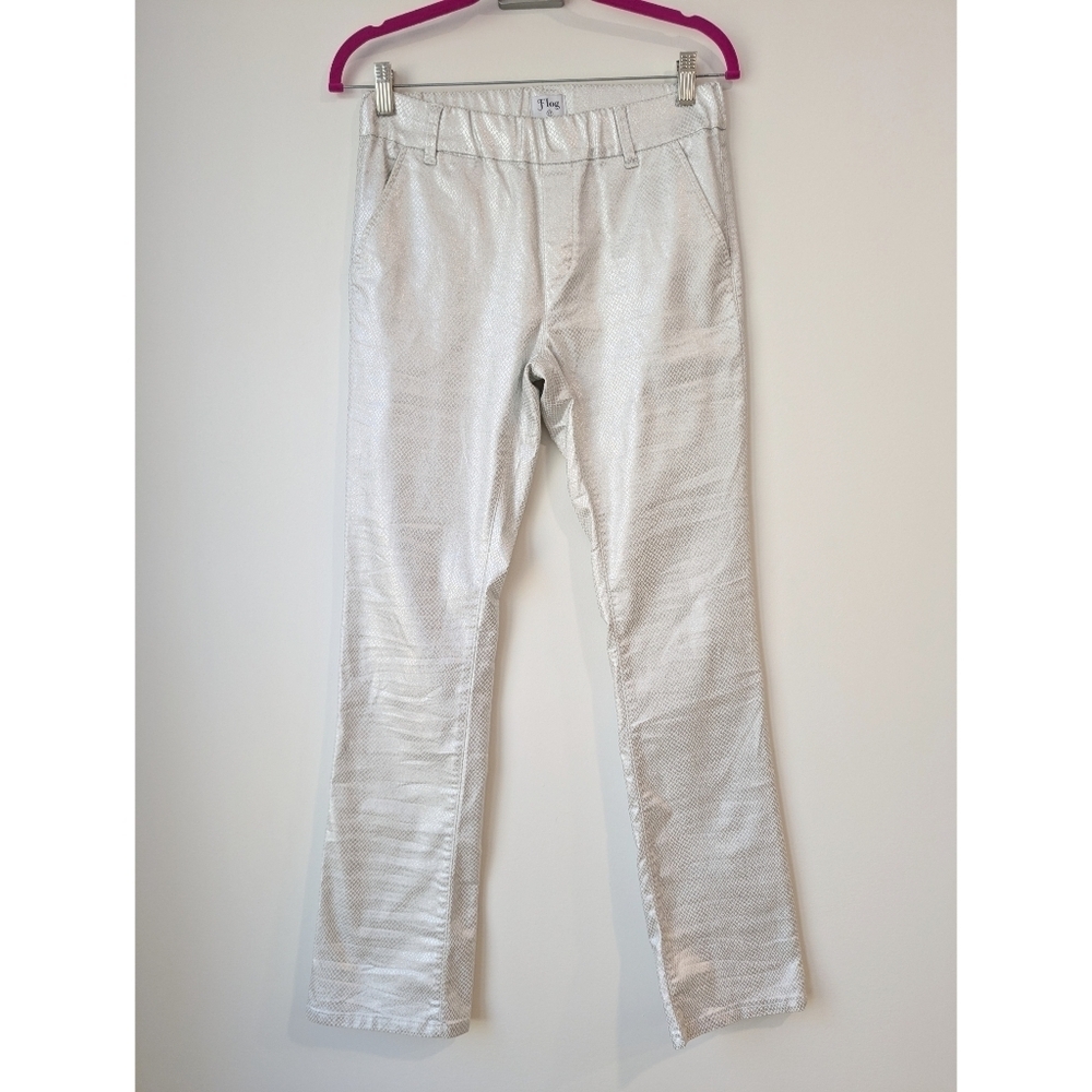 Bevy Flog Nansi Pants In Silver Python - Picture 2 of 9